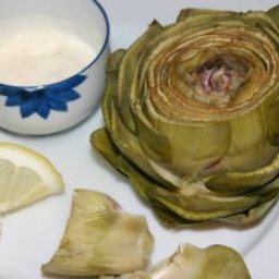 Steamed Artichoke with Lemon-Shallot Dip