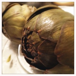 Steamed Artichokes with Orange Aioli Dipping