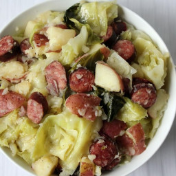 Steamed Cabbage With Smoked Sausage & Red Potatoes