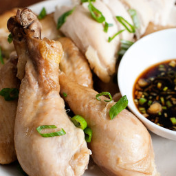 Steamed Chicken with Scallions and Ginger
