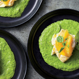Steamed Cod With Watercress-Orange Sauce