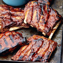 Sticky barbecued ribs