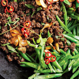 Sticky beef and bean stir-fry