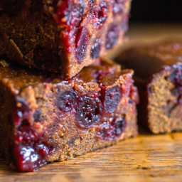 Sticky Cranberry Gingerbread