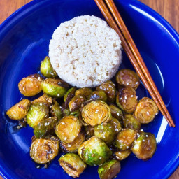 Sticky Sesame Brussels Sprouts!