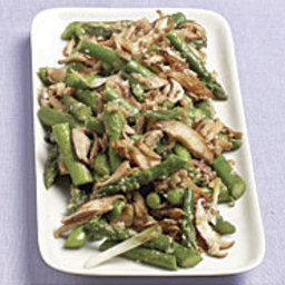 Stir-Fried Asparagus and Shiitake with Ginger and Sesame