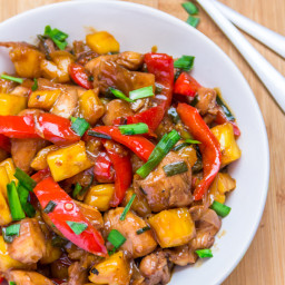 Stir Fried Chicken with Pineapple and Pepper