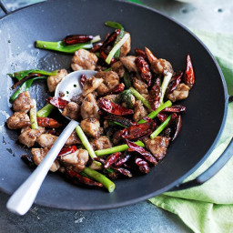 Stir-fried chicken with Sichuan pepper and chilli