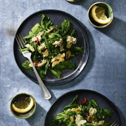 Stir-Fried Mustard Greens with Eggs and Garlic