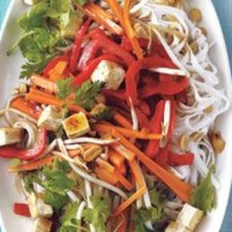 Stir-Fried Rice Noodles With Tofu and Vegetables