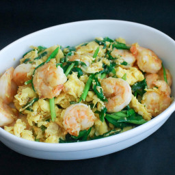 Stir-Fried Shrimp With Eggs and Chinese Chives Recipe