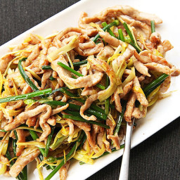 Stir-Fried Sliced Pork With Yellow Chives Recipe