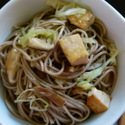 Stir-fried Soba Noodles with Vegetables and Tofu