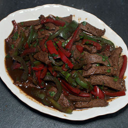 STIR-FRIED BEEF WITH BLACK BEAN AND CHILI