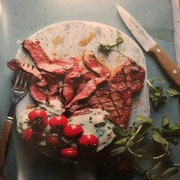 Straight Up Steak With Blue Mushrooms 