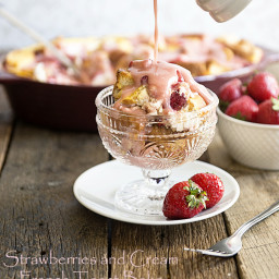 Strawberries and Cream French Toast Bake