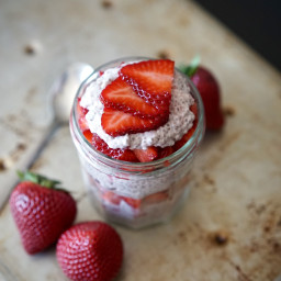 Strawberries & Coconut Cream Chia Pudding