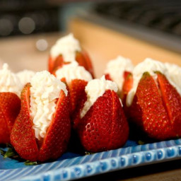 Strawberries Filled with Clotted Cream