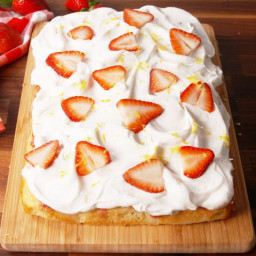 Strawberries 'N Cream Poke Cake