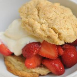 Strawberries with Lavender Biscuits