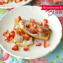 Strawberries  and  Cream Blintzes