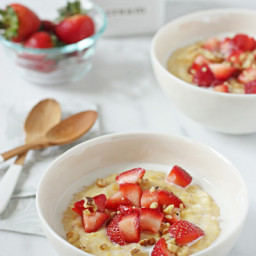 Strawberries and Cream Breakfast Polenta