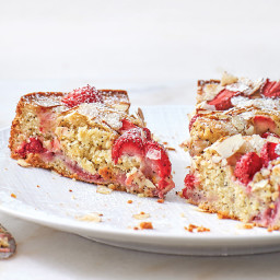 Strawberry Almond Poppy Seed Cake