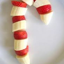 Strawberry and Banana Candy Cane 