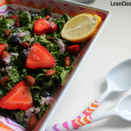 Strawberry and Blueberry Kale Nut Salad