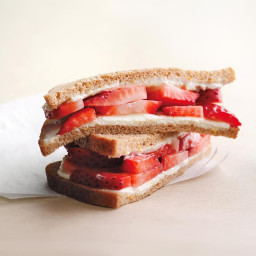 Strawberry and Cream Cheese Sandwich