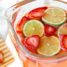 Strawberry and Lime Moscato Punch