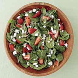 Strawberry and Spinach Salad with Herbs and Goat Cheese