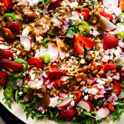Strawberry Arugula Salad Recipe with Balsamic Vinaigrette