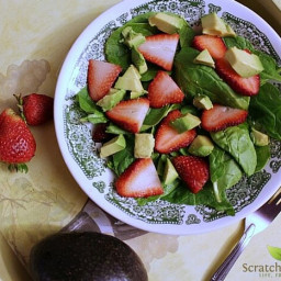 Strawberry Avocado Spinach Salad with 'From Scratch' Poppyseed Dressing