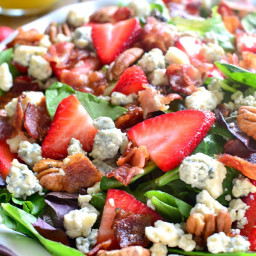 Strawberry Bacon Blue Cheese Salad