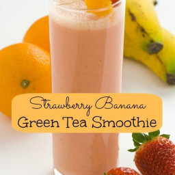 Strawberry Banana Green Tea Smoothie