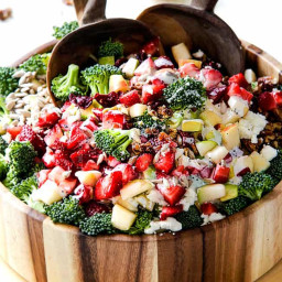 Strawberry Broccoli Salad with Creamy Poppy Seed Dressing