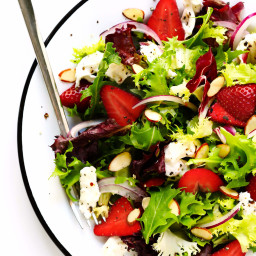 Strawberry Burrata Salad with Basil Vinaigrette