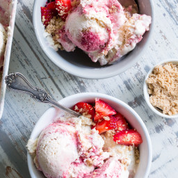 Strawberry Cheesecake Paleo + Vegan Ice Cream