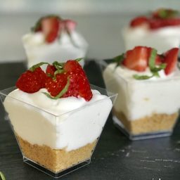 Strawberry cheesecake shooters
