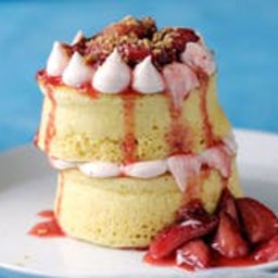 Strawberry Cheesecake Souffle Pancakes 
