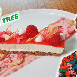 Strawberry Cheesecake With Coconut Cookie Crust Recipe by Tasty