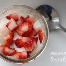 Strawberry Cheesecake Yogurt Parfait Breakfast