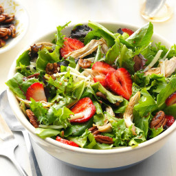 Strawberry-Chicken Salad with Buttered Pecans Recipe