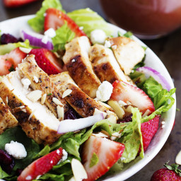Strawberry Chicken Salad with Strawberry Balsamic Dressing