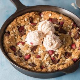 Strawberry-Chocolate Chunk Skillet Cookie
