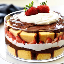 Strawberry Chocolate Pound Cake Trifle