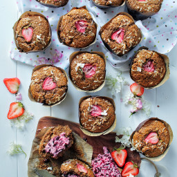 Strawberry Coconut Bran Muffins