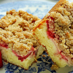 Strawberry Crumble Coffee Cake