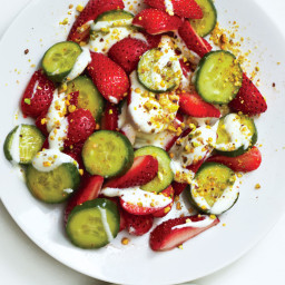 Strawberry-Cucumber Salad with Lemon Cream